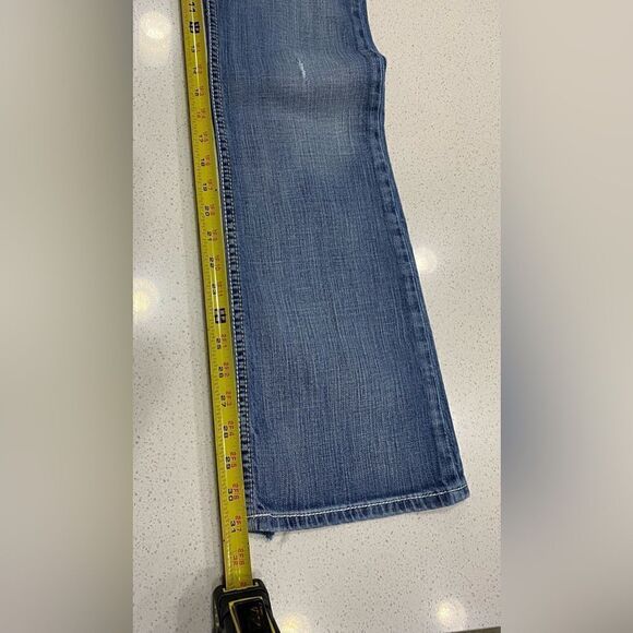 BKE 28x31.5 Stella Stretch Low Rise Distressed Bootcut Denim Jeans - Picture 3 of 10